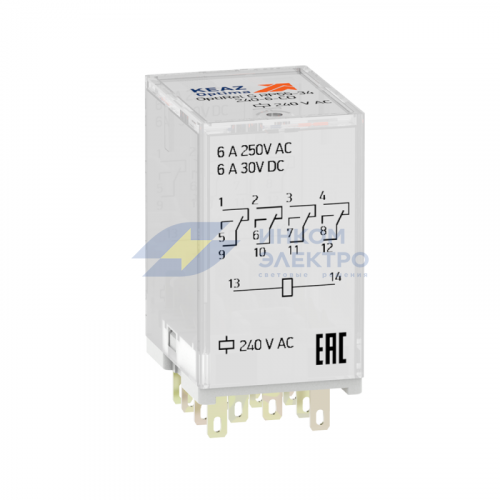 Реле промежуточное OptiRel G RP55-34-240-6-CO-S/TIL КЭАЗ 281119