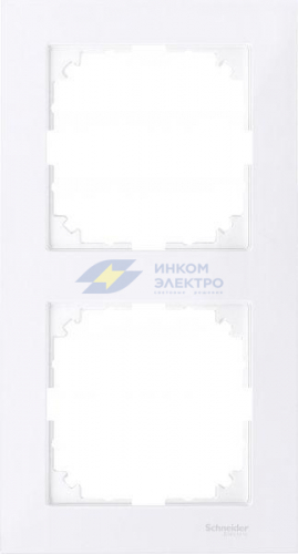 Рамка 2-м M-Pure бриллиантовый бел. SchE MTN4020-3625