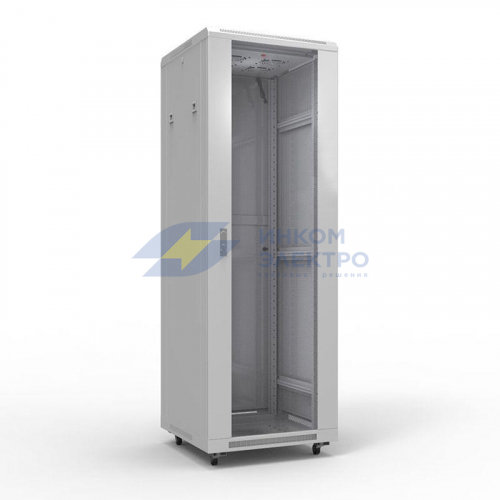 Шкаф напольный 19дюйм Standart 47U 800х800мм передняя дверь стекло задняя дверь метал. RAL7035 Rexant 04-2302 фото 3