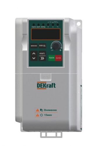 Преобразователь частоты DEKV060 0.4кВт 220В 1ф DEKraft DEKV060G0R4S2 Преобразователь частоты DEKV060 0.4кВт 220В 1ф DEKraft DEKV060G0R4S2