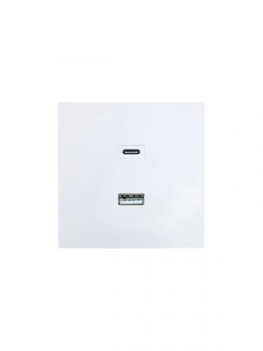 Розетка Type-C+ USB разъем СП ZIMA IP20 бел. LEZARD 704-0288-192TC фото 3