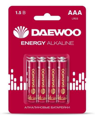 Элемент питания алкалиновый AAA/LR03 1.5В Energy Alkaline 2021 BL-8 (уп.8шт) DAEWOO 5031111 Элемент питания алкалиновый AAA/LR03 1.5В Energy Alkaline 2021 BL-8 (уп.8шт) DAEWOO 5031111