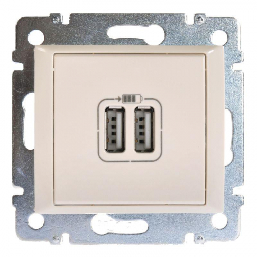 Розетка USB 2-м СП Valena механизм сл. кость (DIY-упак.) IEK 694372