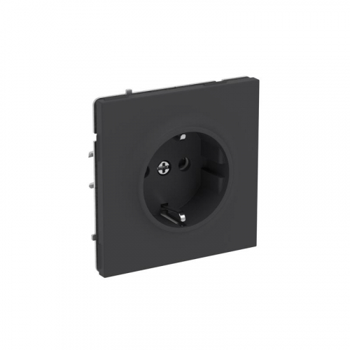 Розетка силовая KANT 2P+E защ. шторки черн. уголь DKC 7012003 фото 2 Розетка силовая KANT 2P+E защ. шторки черн. уголь DKC 7012003 фото 2