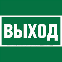 Знак безопасности NPU-1818.E22 "Выход" Белый свет a21369