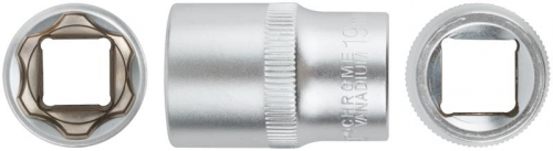 Головка шестигранная CrV 1/2дюйм 19мм FIT 62049 Головка шестигранная CrV 1/2дюйм 19мм FIT 62049