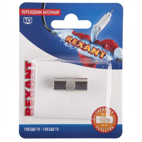 Переходник антенный гнездо TV-гнездо TV блист. Rexant 06-0029-A Переходник антенный гнездо TV-гнездо TV блист. Rexant 06-0029-A
