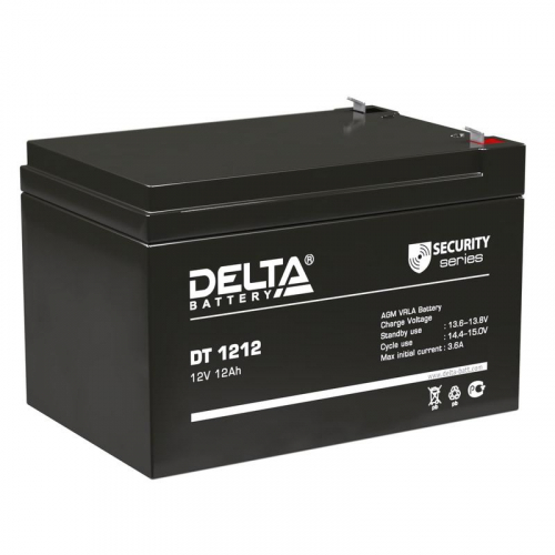 Аккумулятор ОПС 12В 12А.ч DT 1212 Delta 4614010040013 Аккумулятор ОПС 12В 12А.ч DT 1212 Delta 4614010040013