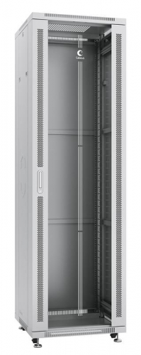 Шкаф монтажный телекоммуникационный напольный SH-05C-42U60/100 19дюйм для распред. и серверн. оборудования 42U 600х1000х2055мм передн. стеклян. и задн. сплошн. метал. двери ручка с замком сер. (RAL 7035) Cabeus 7057c Шкаф монтажный телекоммуникационный напольный SH-05C-42U60/100 19дюйм для распред. и серверн. оборудования 42U 600х1000х2055мм передн. стеклян. и задн. сплошн. метал. двери ручка с замком сер. (RAL 7035) Cabeus 7057c