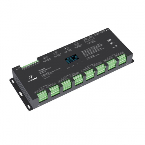 Декодер SMART-DMX-SUF (12-24В 24х5А XLR3 RJ45) (IP20 металл) Arlight 033769 Декодер SMART-DMX-SUF (12-24В 24х5А XLR3 RJ45) (IP20 металл) Arlight 033769