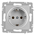 Розетка 1-м СП Accent 6-202-03 16А IP20 250В 2P+E Schuko алюм. Intro Б0063686