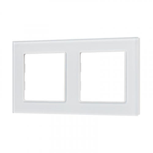 Рамка стеклянная FRM-GLARE-GS-2-WH Arlight 043796