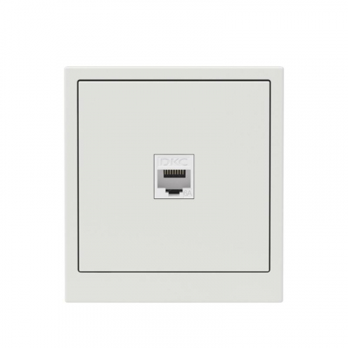 Розетка компьютерная 1-м KANT RJ45 кат.6A без шторки бел. песок DKC 7010673 фото 6