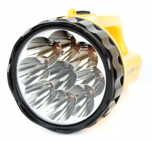 Фонарь аккумуляторный LED3816SM 9LED 2 режима аккум. SLA 220В желт. Ultraflash 12859 фото 5