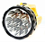 Фонарь аккумуляторный LED3816SM 9LED 2 режима аккум. SLA 220В желт. Ultraflash 12859
