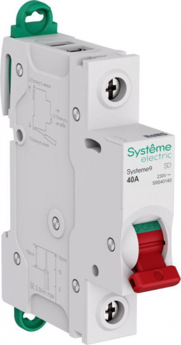 Выключатель нагрузки 1п 40А Systeme9 230В SE S9S40140 Выключатель нагрузки 1п 40А Systeme9 230В SE S9S40140