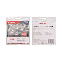 Лента светодиодная 12В SMD2835 19.2Вт/м 240 LED/м 4000К 10мм IP20 (уп.5м) Rexant 141-224