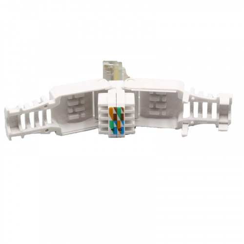 Коннектор 8P8C U/UTP кат.5E RJ-45 безынструментальный (DIY) SUPRLAN 10-0218-1 фото 4 Коннектор 8P8C U/UTP кат.5E RJ-45 безынструментальный (DIY) SUPRLAN 10-0218-1 фото 4