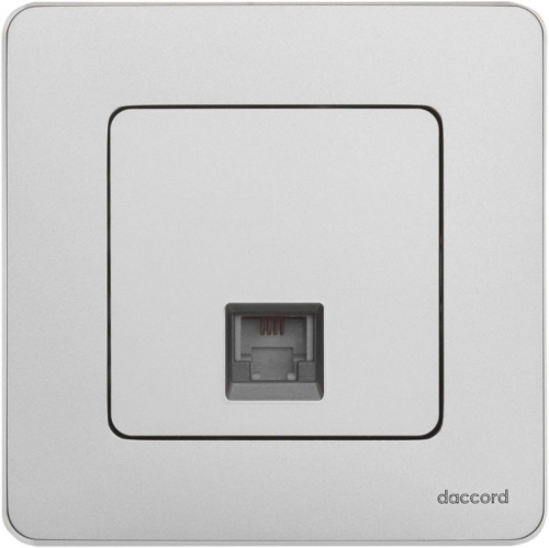 Розетка телефонная СП Inspiria RJ11 IP20 механизм алюм. IEK 673822 фото 2 Розетка телефонная СП Inspiria RJ11 IP20 механизм алюм. IEK 673822 фото 2