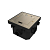 Лючок MultiDesk MDK21 с розеткой 2P+E 16А 250В IP44 с монтажной коробкой для бетонных полов никель SE MDK21202NC