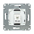 Розетка компьютерная СП Эпика RJ45 кат.5 механизм графит EKF UP1-SOG-RJ45-5