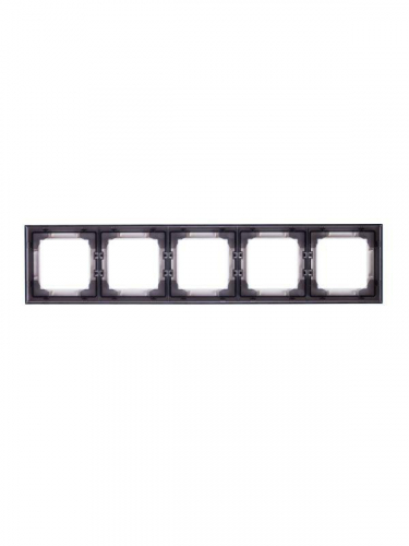 Рамка Levit 5п бел./дым. черн. ABB 2CHH015050A6062 фото 2