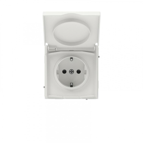 Розетка силовая KANT IP44 2P+E защ. шторки с крышкой бел. песок DKC 7010013