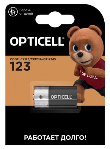 Элемент питания литиевый CR123 3В (блист.1шт) Specialty Opticell 5060014 Элемент питания литиевый CR123 3В (блист.1шт) Specialty Opticell 5060014