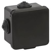 Коробка распаячная ОП 65х65х50мм с гермовводами 4 входа IP54 черн. KOR-65-65-50-4g-B Эра Б0061797