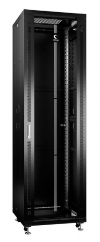 Шкаф монтажный телекоммуникационный напольный SH-05C-42U60/100-BK 19дюйм для распред. и серверн. оборудования 42U 600х1000х2055мм передн. стеклян. и задн. сплошн. метал. двери ручка с замком черн. (RAL 9004) Cabeus 8544c Шкаф монтажный телекоммуникационный напольный SH-05C-42U60/100-BK 19дюйм для распред. и серверн. оборудования 42U 600х1000х2055мм передн. стеклян. и задн. сплошн. метал. двери ручка с замком черн. (RAL 9004) Cabeus 8544c