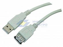 Шнур USB 2.0 (USB А-USB A) 1.8м бел. REXANT 18-1114