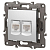 Розетка компьютерная 2-м Elegance 14-3108-03 RJ45 IP20 механизм алюм. Эра Б0034310