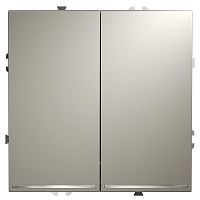 Переключатель проходной 2-кл. СП S70 10А с подсветкой механизм кашемир Voltum VLS020403