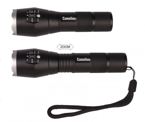 Фонарь LED5136 XML-T6 ZOOM 3 режима 3хLR03 (в компл.) алюм. черн. (открывающ. блист.) Camelion 12971 фото 6 Фонарь LED5136 XML-T6 ZOOM 3 режима 3хLR03 (в компл.) алюм. черн. (открывающ. блист.) Camelion 12971 фото 6