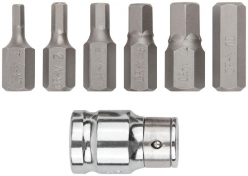 Набор бит шестигранных CrV (уп.7шт) FIT 57807