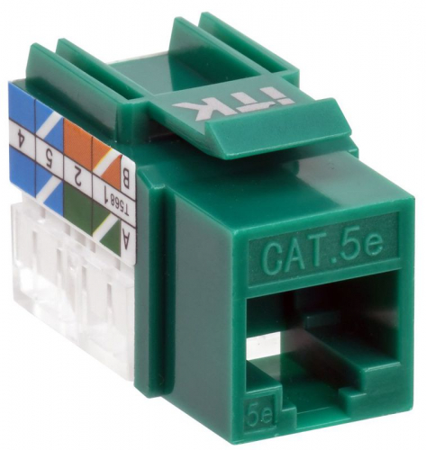 Модуль Keystone Jack кат.5E UTP 110 IDC 90град. зел. ITK CS1-1C5EU-11-02 Модуль Keystone Jack кат.5E UTP 110 IDC 90град. зел. ITK CS1-1C5EU-11-02