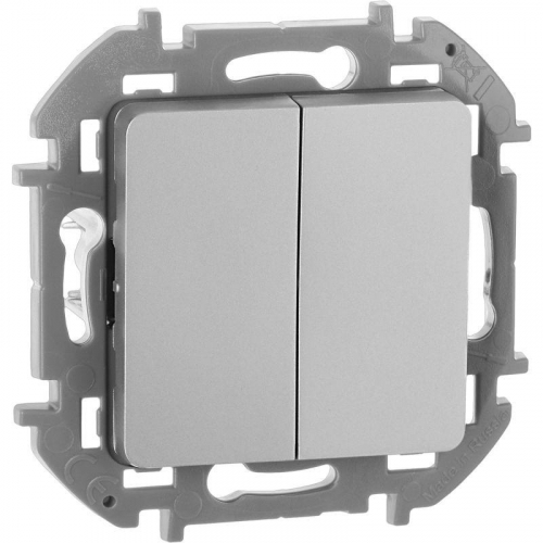 Выключатель 2-кл. Inspiria 10А IP20 250В 10AX механизм алюм. IEK 673622 Выключатель 2-кл. Inspiria 10А IP20 250В 10AX механизм алюм. IEK 673622