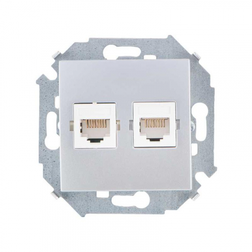 Розетка компьютерная 2-м СП Simon 15 RJ45 кат.5E Systimax механизм алюм. Simon 1591593-033 Розетка компьютерная 2-м СП Simon 15 RJ45 кат.5E Systimax механизм алюм. Simon 1591593-033