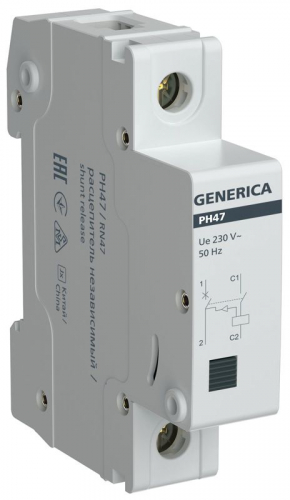 Расцепитель независимый РН47 на DIN-рейку GENERICA MVA21D-RN-G