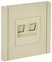 Розетка компьютерная 2-м RJ45 кат.6 FORTE&PIANO FP434 ваниль IEK FP-K20-2-K10