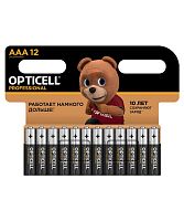 Элемент питания алкалиновый AAA/LR03 (блист. 12шт) Professional Opticell 5052006/6052006