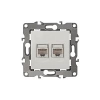 Розетка компьютерная 2-м Эра12 RJ45 12-3108-01 бел. Эра Б0014729