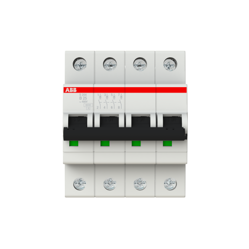 S204 B25  6кА  Автоматический выключатель 4-полюсный 2CDS254001R0255