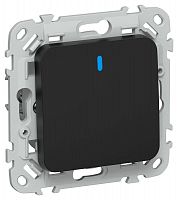 Выключатель проходной 1-кл. СП FLITE ВС61-1-1-ФлЧ 10А с индикацией механизм черн. IEK FI-V12-1-10-1-K02
