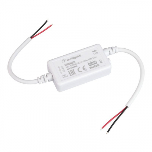 Диммер ARL-SIRIUS-TUYA-DIM-SUF Slim (12-24В 1х6А 2.4G) (IP20 пластик) Arlight 032346 Диммер ARL-SIRIUS-TUYA-DIM-SUF Slim (12-24В 1х6А 2.4G) (IP20 пластик) Arlight 032346