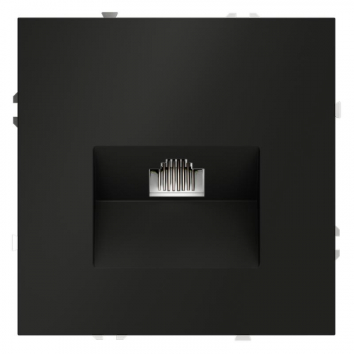 Розетка компьютерная 1-м СП S70 RJ45 кат.6 механизм черн. матов. Voltum VLS060108
