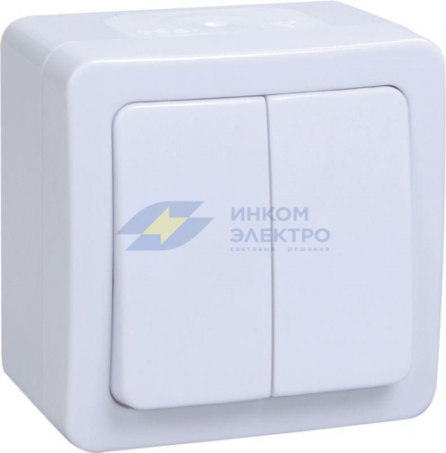Выключатель 2-кл. ОП Гермес Plus 10А IP54 ВС20-2-0-ГПБ бел. IEK EVMP20-K01-10-54-EC Выключатель 2-кл. ОП Гермес Plus 10А IP54 ВС20-2-0-ГПБ бел. IEK EVMP20-K01-10-54-EC