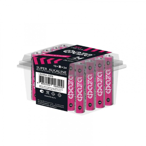 Элемент питания алкалиновый AAA/LR03 1.5В Super Alkaline PB-24 (уп.24шт) ФАZА 5058200 фото 2