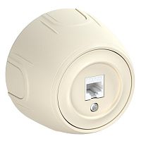 Розетка компьютерная 1-м RJ45 кат.5E Rotondo беж. OneKeyElectro 7700887