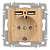 Розетка 1-м СП Accent 6-410-11 16А IP20 250В P+E Schuko + 2хUSB защ. шторки сосна Intro Б0063720